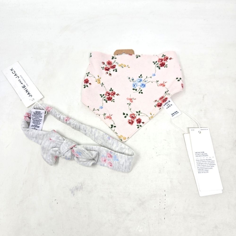 JANIE‎ & JACK Floral Scarf and Headband NWT